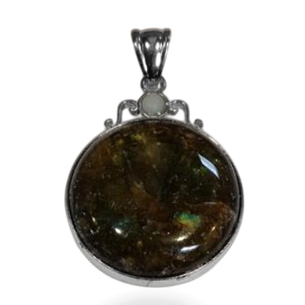 Labradorit, Wei&szlig;e Jade Anh&auml;nger ca. 45.00 ct