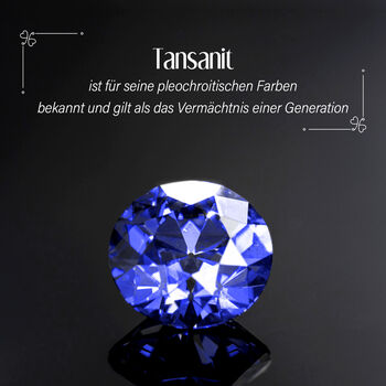 AA Tansanit und Diamant Ring in 375 Gold - 2,31 ct.