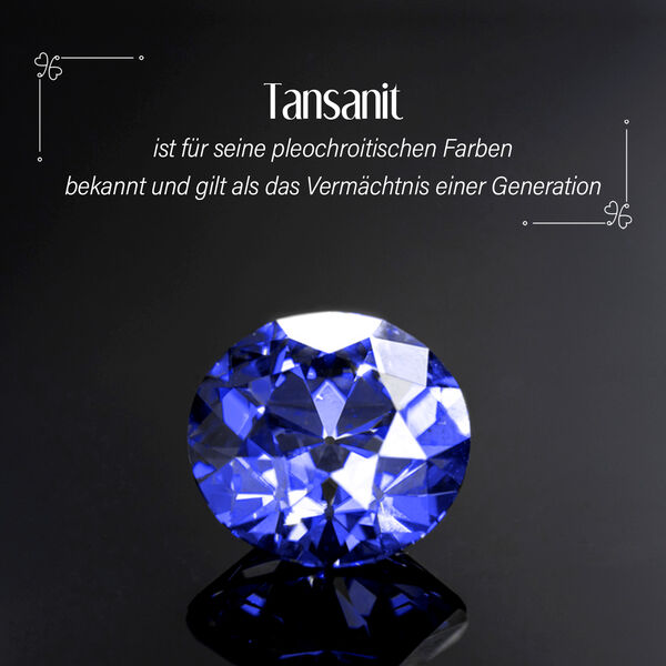 AA Tansanit und Diamant Ring in 375 Gold - 2,31 ct. image number 4