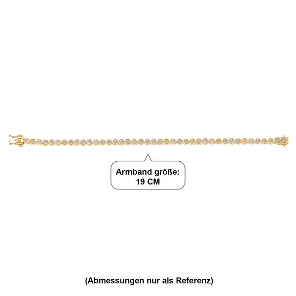 D'Joy wei&szlig;es Diamant 19cm Armband, 925 Silber rhodiniert - 0,35 ct. image number 4