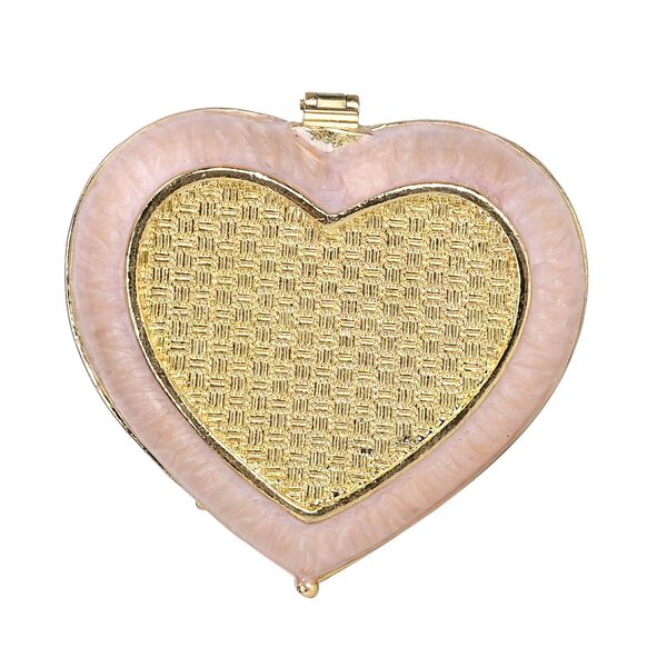 Emaillierte Schmuckbox in Herzform, 5,5x5,5cm, Braun image number 7