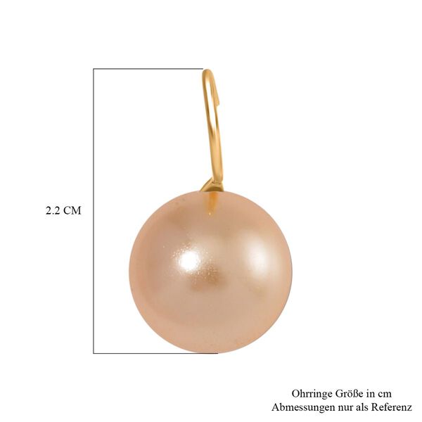 Goldene Muschelkernperle Ohrringe 925 Silber vergoldet image number 6