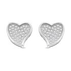 Moissanit Ohrringe 925 Silber rhodiniert ca. 0.48 ct