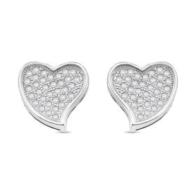 Moissanit Ohrringe 925 Silber rhodiniert ca. 0.48 ct