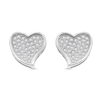 Moissanit Ohrringe 925 Silber rhodiniert ca. 0.48 ct