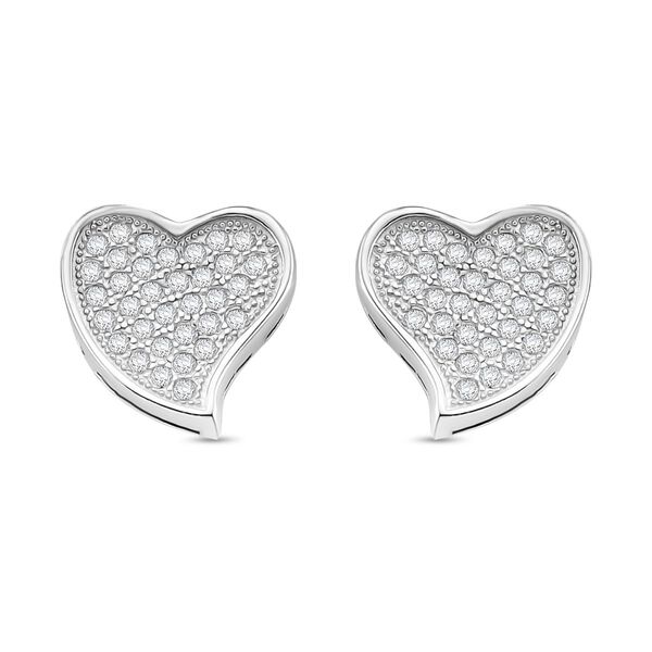 Moissanit Ohrringe 925 Silber rhodiniert ca. 0.48 ct