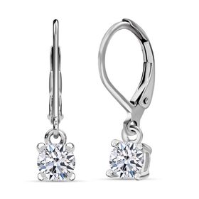 LUXURIANT DIAMOND - Lab Grown Diamant VS-GH SGL zertifiziert Ohrringe 925 Silber rhodiniert ca. 1.00 ct