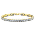 Zirkonia Armband ca. 19 cm Nickelfreies Messing vergoldet 11.25 ct