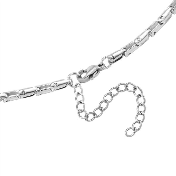 2er-Set Halsketten in Silberton, 50+5cm image number 7