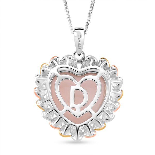 D'Joy Natürliche Rosa Königsmuschel Perle Schmuckset ca. 45 cm 925 Silber rhodiniert image number 4