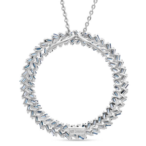 LUXURIANT SGL zertifizierter VS-EF Labor blauer Diamant Anh&auml;nger mit 50cm Kette - 1 ct. image number 5