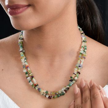 Multi-Edelstein-Halskette, 91cm - 254 ct.