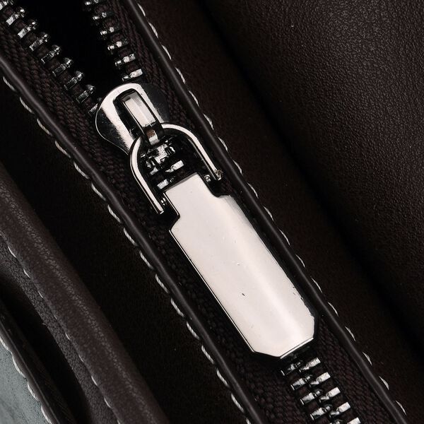 Bestickte Crossbody Tasche, Blumen Design, 22x8x16cm, Blau image number 7