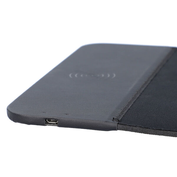 Kabelloses Ladeger&auml;t Mauspad, PU Holzmaserung, 30x22 cm, USB-Kabel 100 cm, Schwarz image number 6