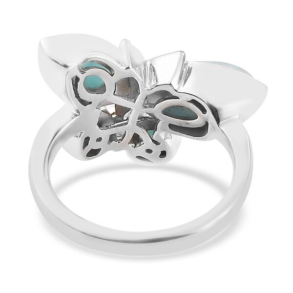 Larimar Ring  925 Silber Platin-&Uuml;berzug image number 6