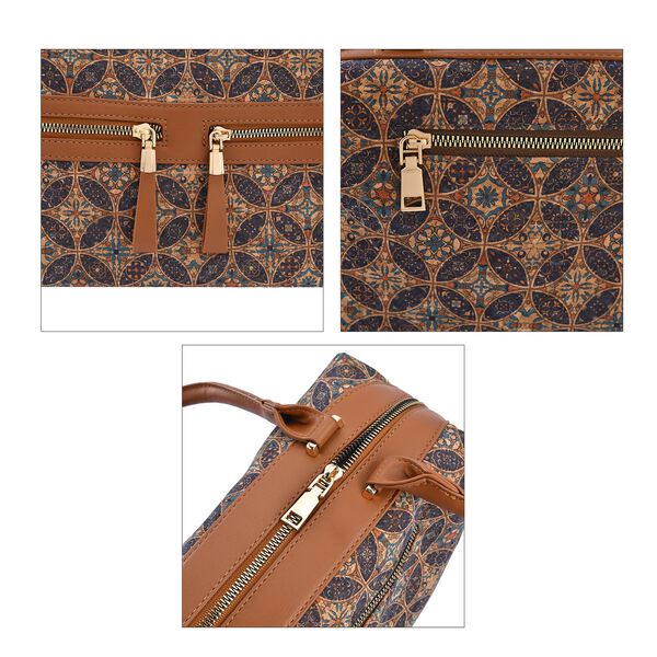 Handtasche mit RFID-Schutz, blau gemustert image number 5