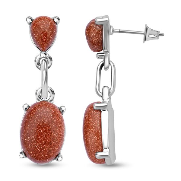 Gold Sandstein Ohrringe, silberfarben ca. 25,00 ct image number 4