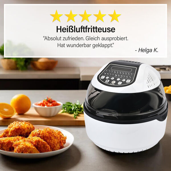20 in 1 Hei&szlig;luftfritteuse, schwarz-wei&szlig; image number 3