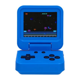 Retro-Handheld-Spielkonsole, Faltbar mit 240 der 80-ger | 2,8-Zoll-Farbdisplay, blau