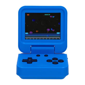 Retro-Handheld-Spielkonsole, Faltbar mit 240 der 80-ger | 2,8-Zoll-Farbdisplay, Blau