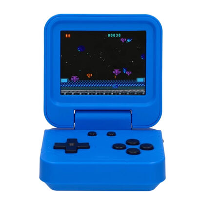 Retro-Handheld-Spielkonsole, Faltbar mit 240 der 80-ger | 2,8-Zoll-Farbdisplay, blau
