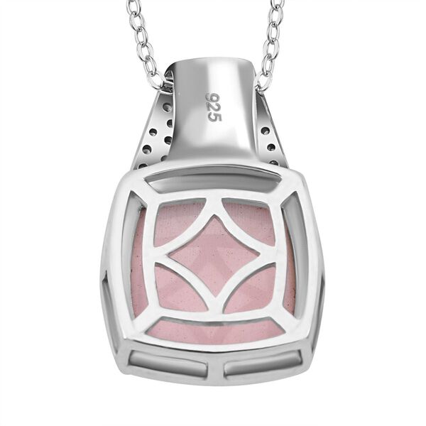 AAA Rosa Königsmuschel Perle und Zirkon Anhänger mit 45cm Kette image number 4