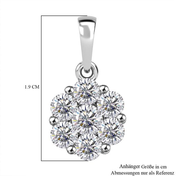 Moissanit Anh&auml;nger 925 Silber rhodiniert ca. 1.27 ct image number 6