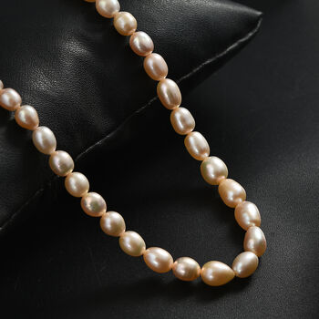 AA Pfirsich S&uuml;&szlig;wasser Perle Halskette, 45 cm