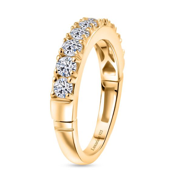 LUXURIANT SI Labor Diamant Ring, 925 Silber 750 Gelbgold Vermeil - 1 ct. image number 4