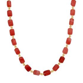 Kirsche Quarz Halskette ca. Flexibles cm Standard gelb vergoldet ca. 300.00 ct
