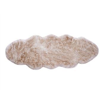 Kunstfell Teppich, wei&szlig; meliert