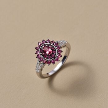 D'Joy AA Rubellit Ring 925 Silber rhodiniert (Gr&ouml;&szlig;e 20.00) ca. 1,04 ct