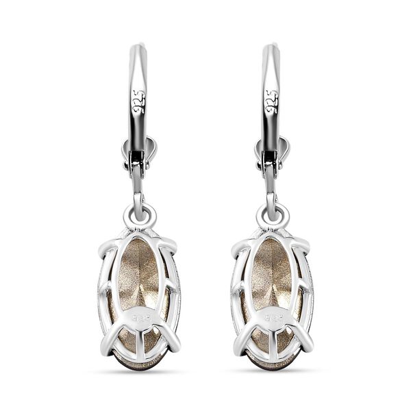 Foilback Amethyst Kristall Ohrringe, 925 Silber image number 5