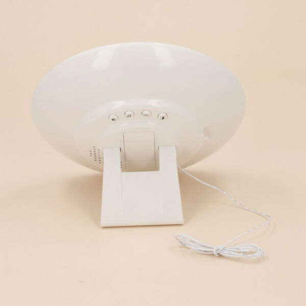Wecker mit Wecklicht, Lautsprecher, Signalfunktion und Lichttherapie-Lampe, Wei&szlig; image number 3