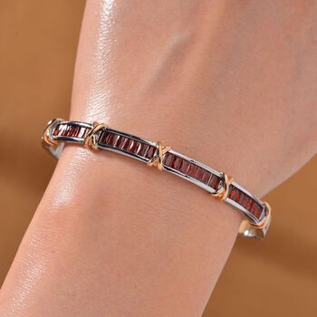 Roter Zirkonia Armreif ca. 19 cm, bicolor