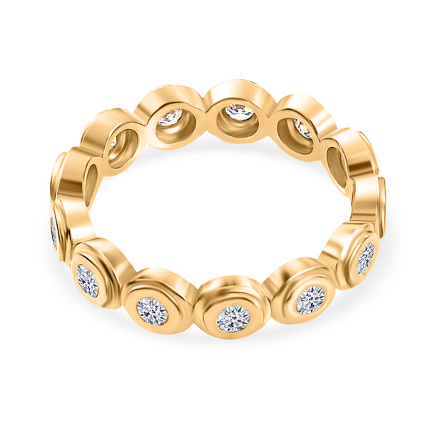 LUXURIANT DIAMOND - Lab Grown Diamant SI-GH Ring 925 Silber 750 Gelbgold Vermeil (Gr&ouml;&szlig;e 18.00) ca. 1,00 ct image number 4