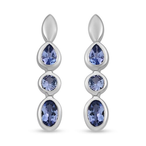 Tansanit Trilogie Ohrringe - 1,03 ct. image number 0