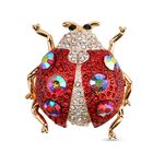 Mehrfarbiger Kristall Brosche  Gelb