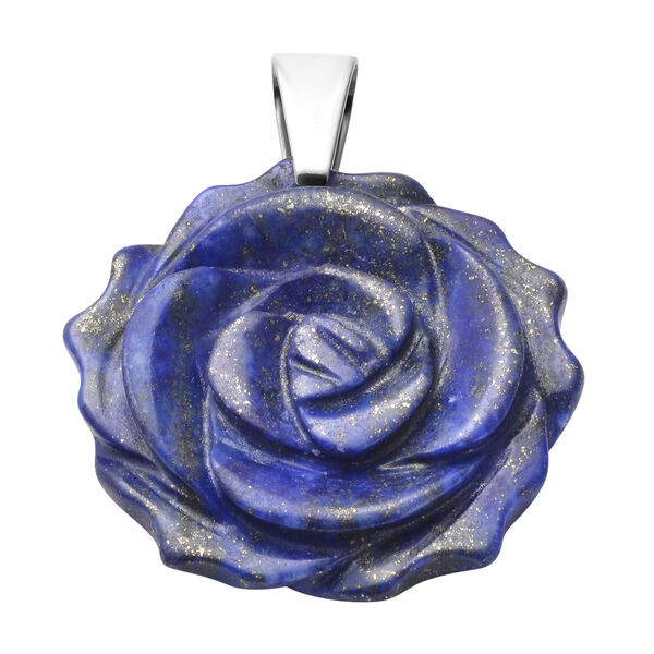 Lapislazuli Halskette 38 cm Edelstahl ca. 95,00 ct image number 3