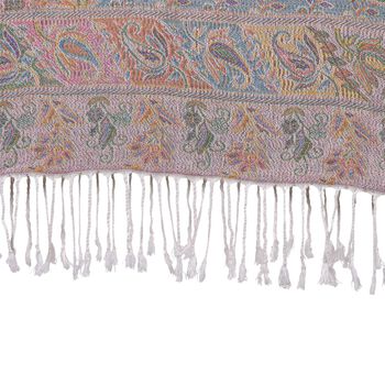 Schal mit Paisley-Muster und Fransen, 70x180cm, Mehrfarbig
