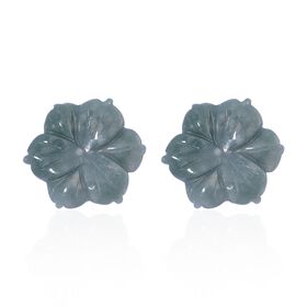 Natürliche, geschnitzte Jade Ohrstecker - 25 ct.