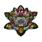Kristallklare Lotusblume Kerzenhalter mit Drehsockel 18x7,5 cm, mehrfarbig image number 1