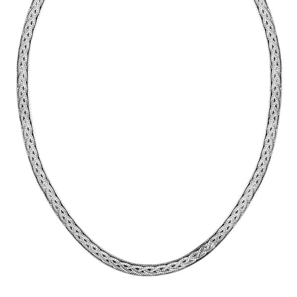 Italienische Fischgr&auml;t Flach-Kette ca. 45 cm, 925 Silber Kette ca. 11,81g