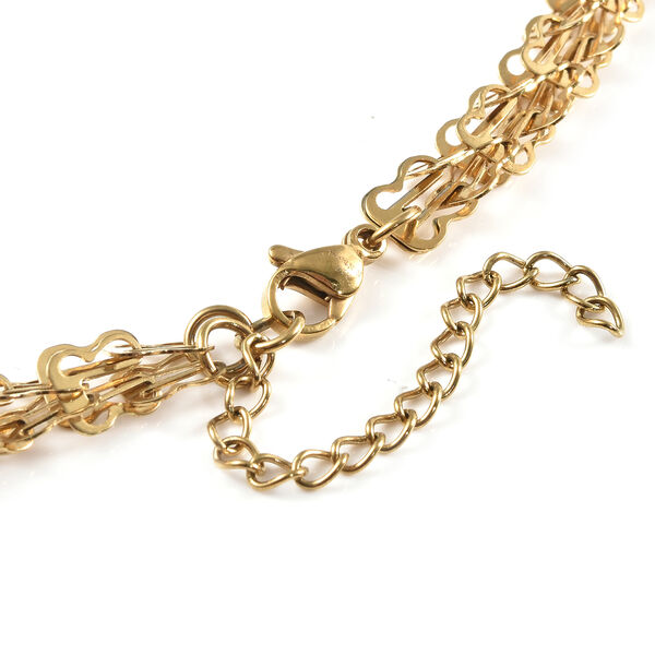 Halskette, ca. 60+5 cm in 316L Edelstahl , goldfarben image number 5