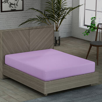 SERENITY NIGHT: Spannbettlaken aus 100% Bambus, 150x200+30 cm, Fuchsia