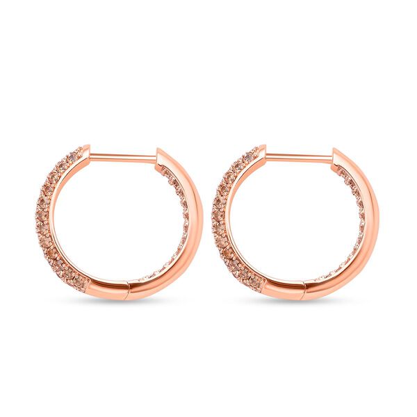 Champagner Zirkonia-Creolen - 3,67 ct. image number 4