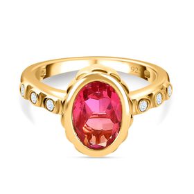 Sunset Triplett Quarz und Zirkon Ring - 2,59 ct.