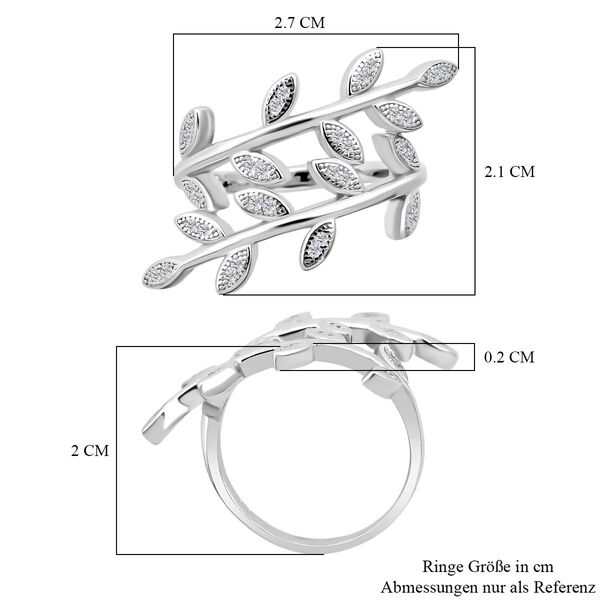 LUSTRO STELLA - Wei&szlig;er Zirkonia Ring 925 Silber rhodiniert (Gr&ouml;&szlig;e 18.00) image number 6