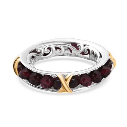 EVER TRUE AA Roter Granat Ring Nickelfreies Messing (Gr&ouml;&szlig;e 18.00) ca. 7,50 ct