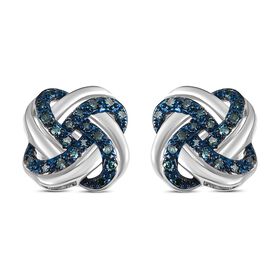 Blaue Diamant-Ohrstecker - 0,20 ct.